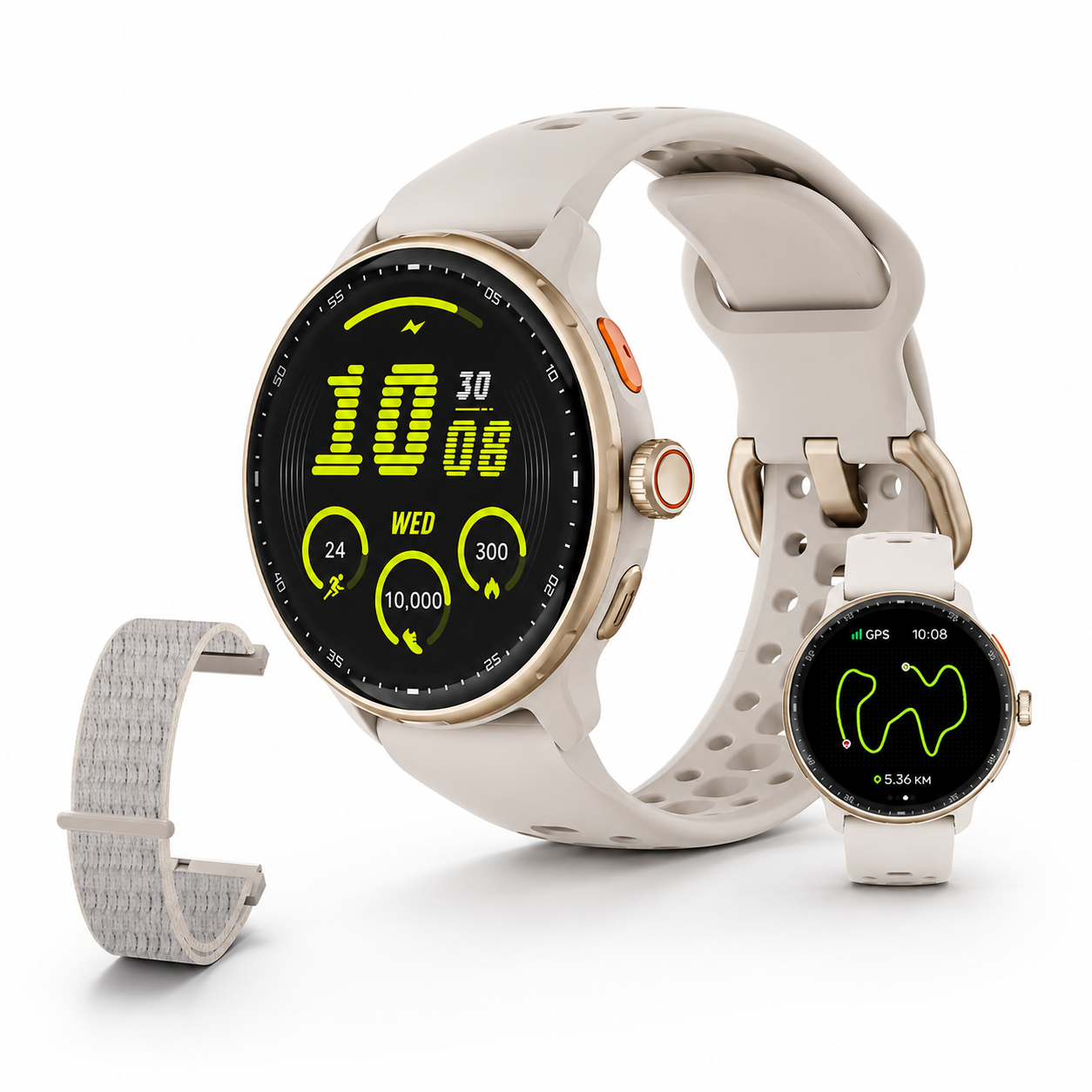 SmartWatch NEXORA GPS 1,43 polegadas AMOLED nas cores Preto e Titanium